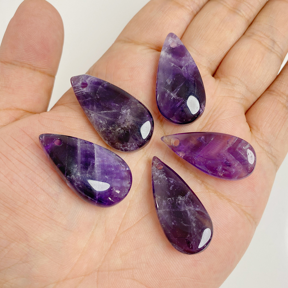 Crystal Pendant Necklace Natural Stone - Colgante de piedra en forma de