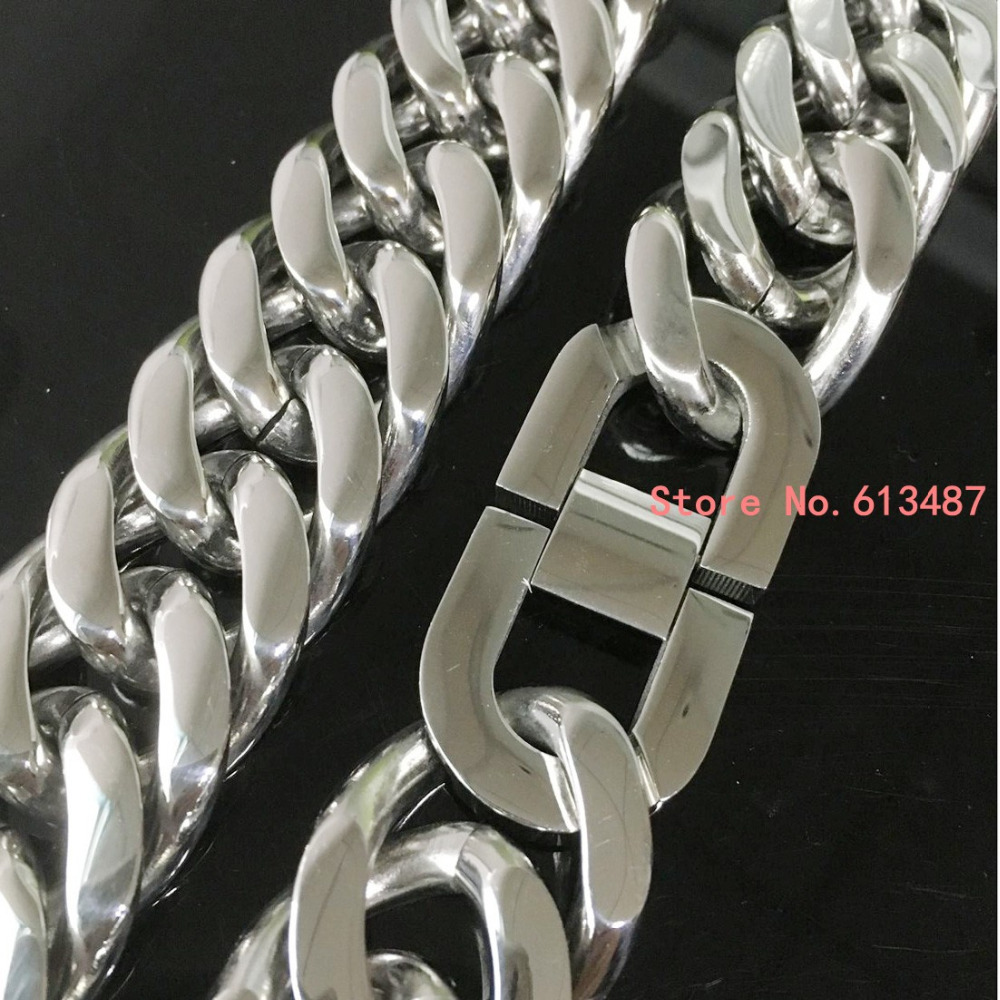 Cuban Link Chain 12Mm - Collar de cadena cubana de 24