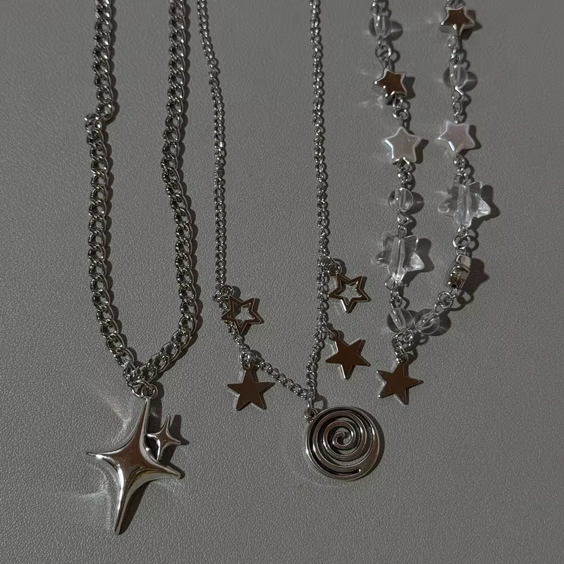 Collar con colgante de estrell - Layered Pendant Necklace Aesthetic reseña y precio